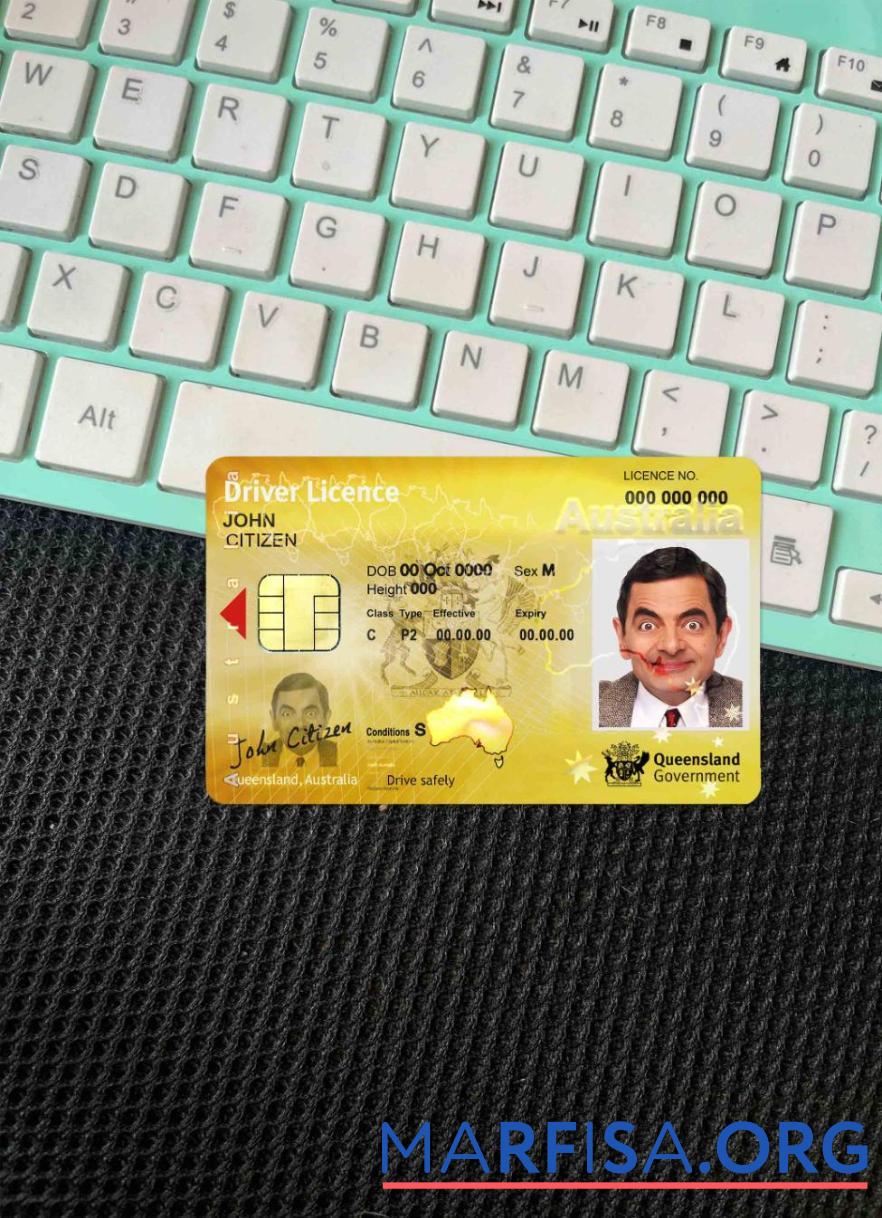Downloadable Australia Queensland state driving licence photolook example
